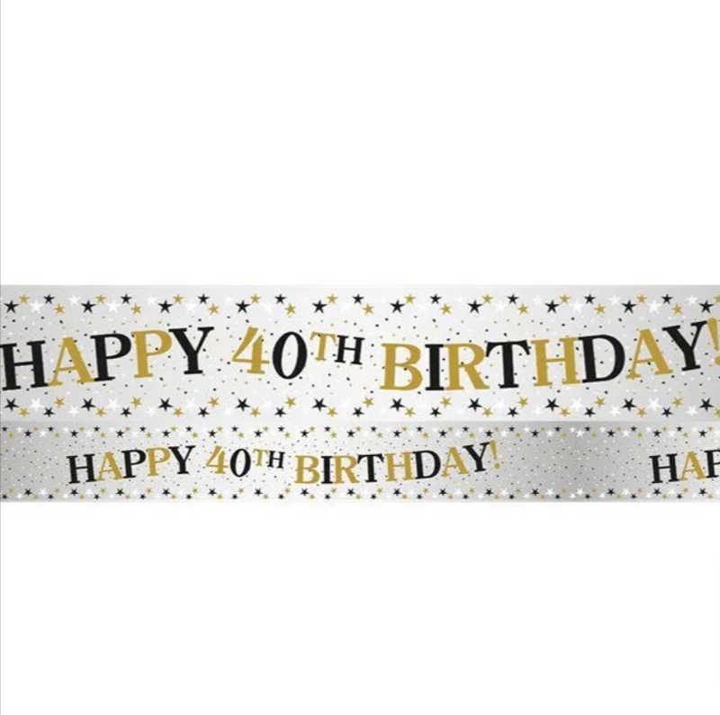 Sparkling Celebration 40th Birthday Foil Banner