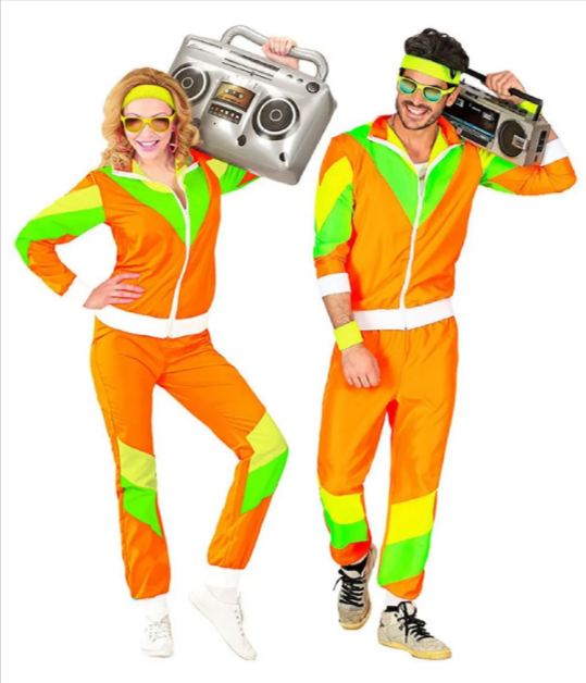 80s Orange Shell Suit - Adult Costume