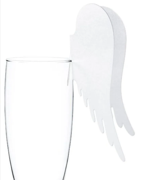 Angel Wings Glass Decoration (10pk)