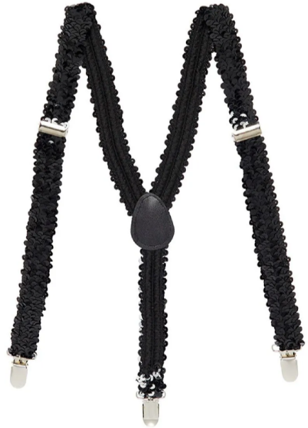 Black Sequin Braces
