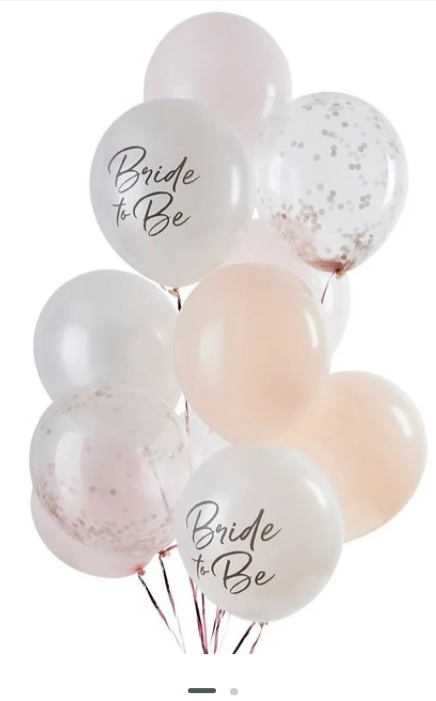 Bride To Be Balloon Bundle - 12" Latex (12pk)
