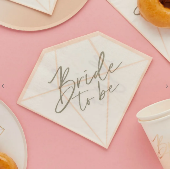 Bride to Be Diamond Paper Napkins (16pk)