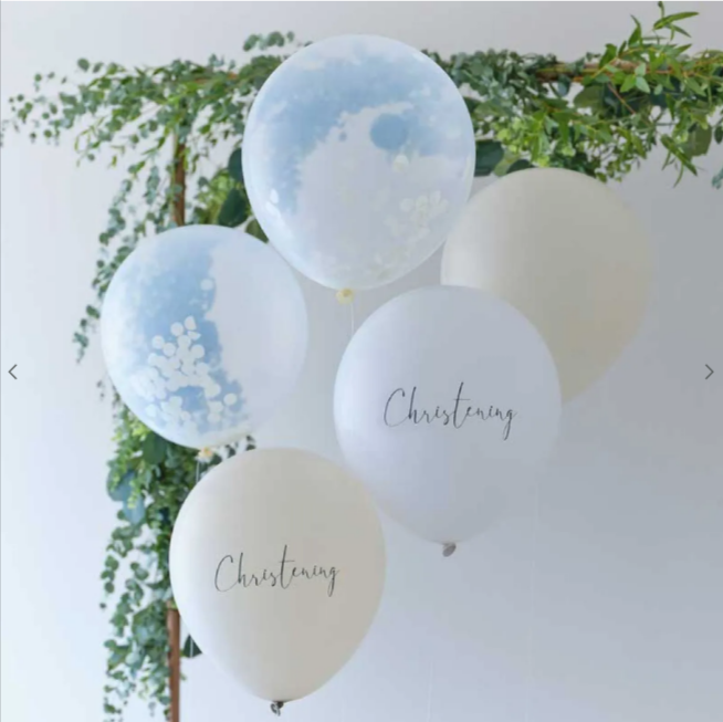 Christening Balloon Bouquet - 12" Latex (5pk)