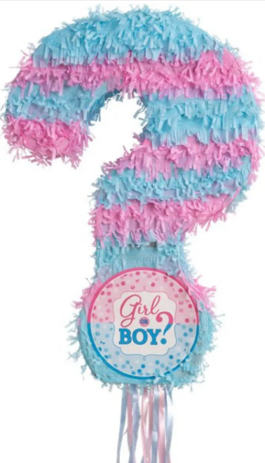 Gender Reveal Pull Piñata - 58cm x 57cm