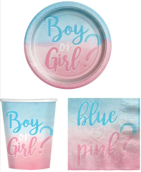 Gender Reveal - Super Value Party Pack for 8