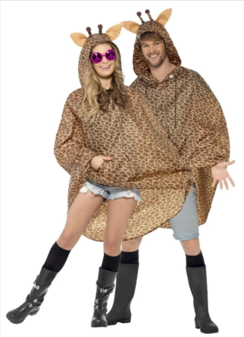 Giraffe Party Poncho - Adult Costume