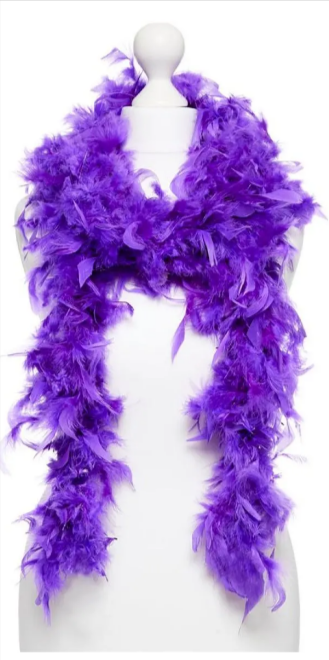 Purple Feather Boa - 180cm