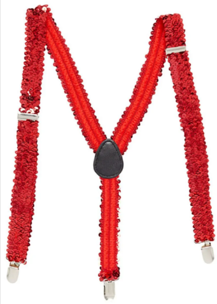 Red Sequin Braces