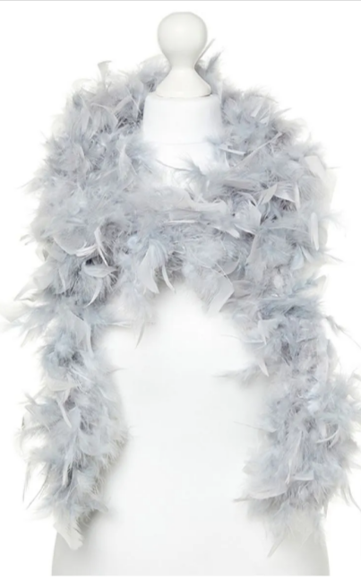 Silver Feather Boa