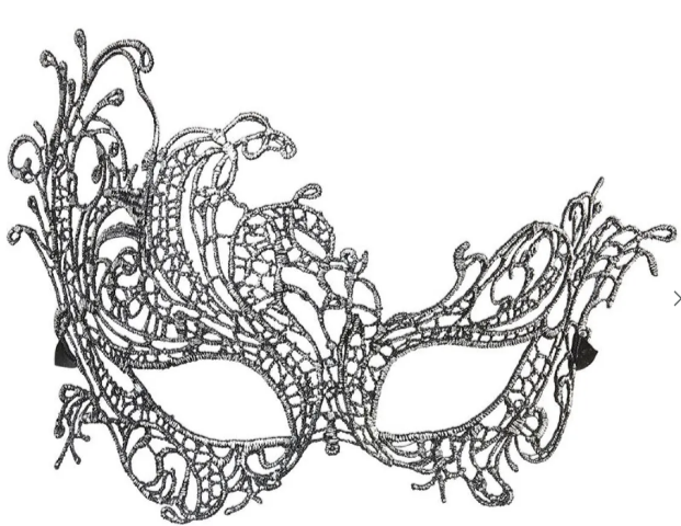 Silver Lace Masquerade Mask