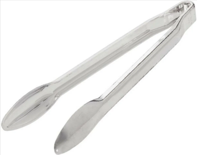 Silver Mini Plastic Serving Tongs (3pk)