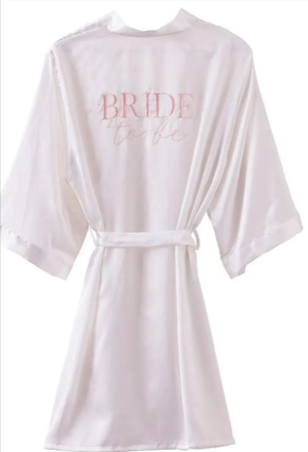 White Bride To Be Hen Party Dressing Gown