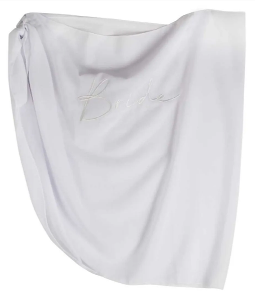 White Embroidered 'Bride' Sarong