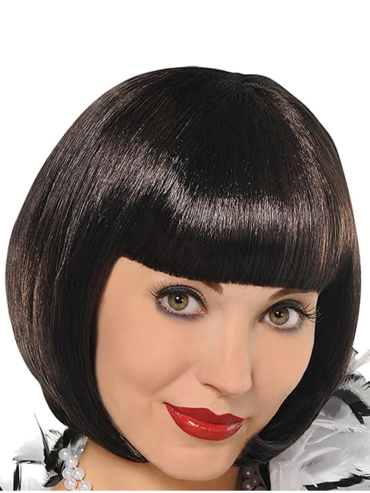 20s Black Flapper Wig