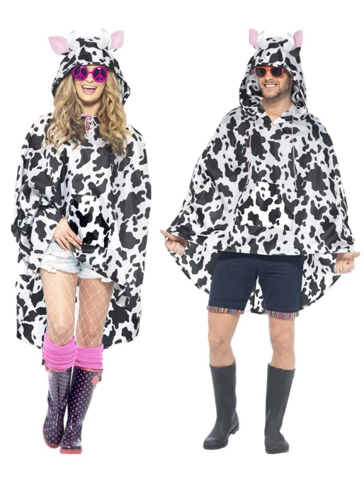 Cow Party Poncho - Adult Costume