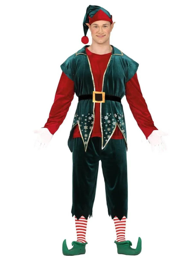 Deluxe Festive Elf - Adult Costume