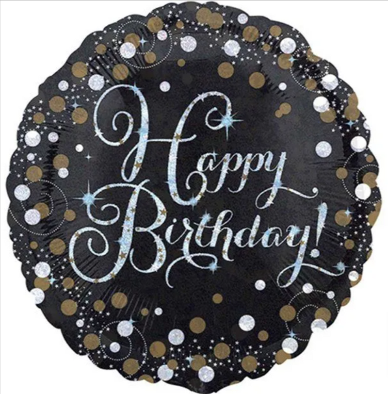 Happy Birthday Gold Celebration Balloon - 18" Foil