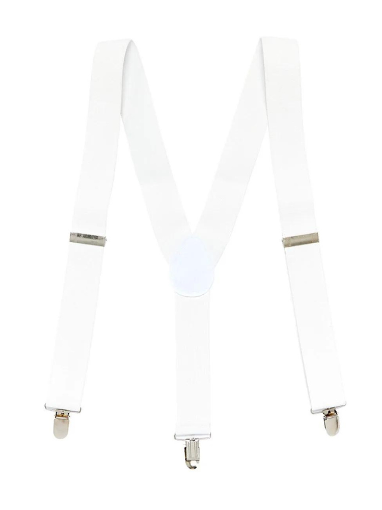 White Suspender Braces