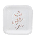 Hello Little One Paper Party Plates - 22.5cm - 10pk