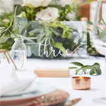 Botanical Wedding Acrylic Table Numbers 1-12