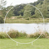 White Round Moongate Hoop - 2m