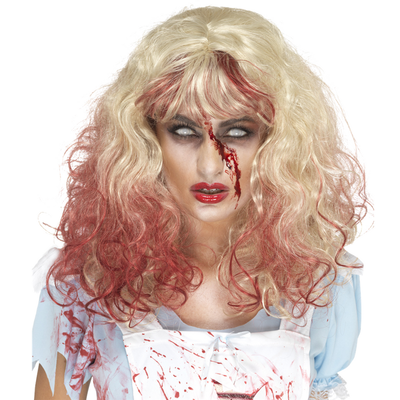 Blonde Bloody Zombie Wig - Women's Halloween Wig