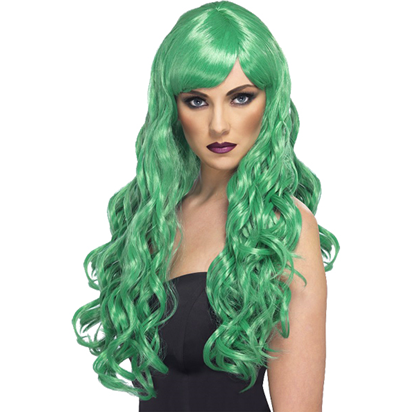 Desire Long Curly Wig - Green