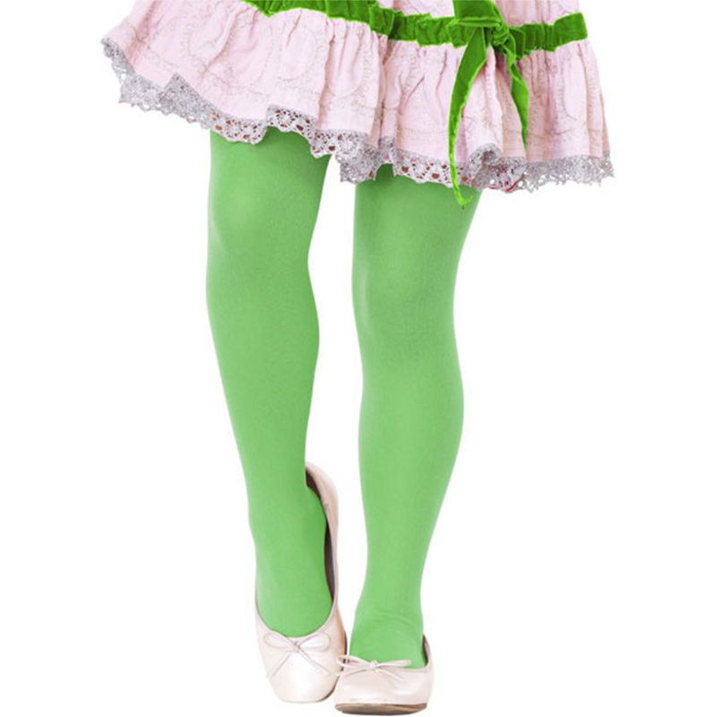 Green Tights - Girl's Halloween Tights- Age 7-10 years
