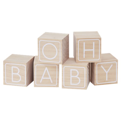 Oh Baby Building Blocks Guest Book - 6pk